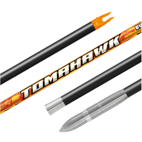 Evolution Tomahawk 250 Shafts  204ID 12 pk pre cut to 29" Nocks and Half-out  included 